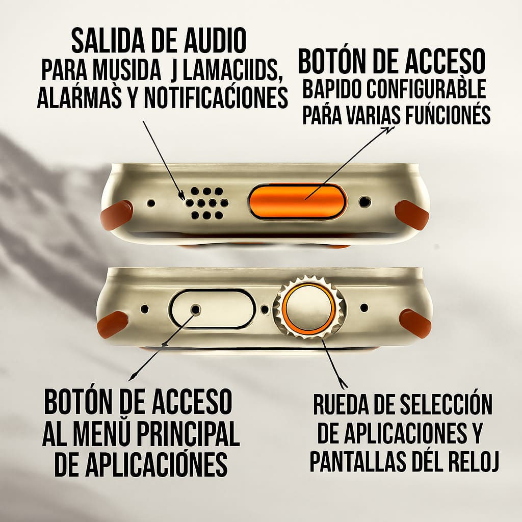 Reloj inteligente T800 Ultra para hombre y mujer con caja de titanio.